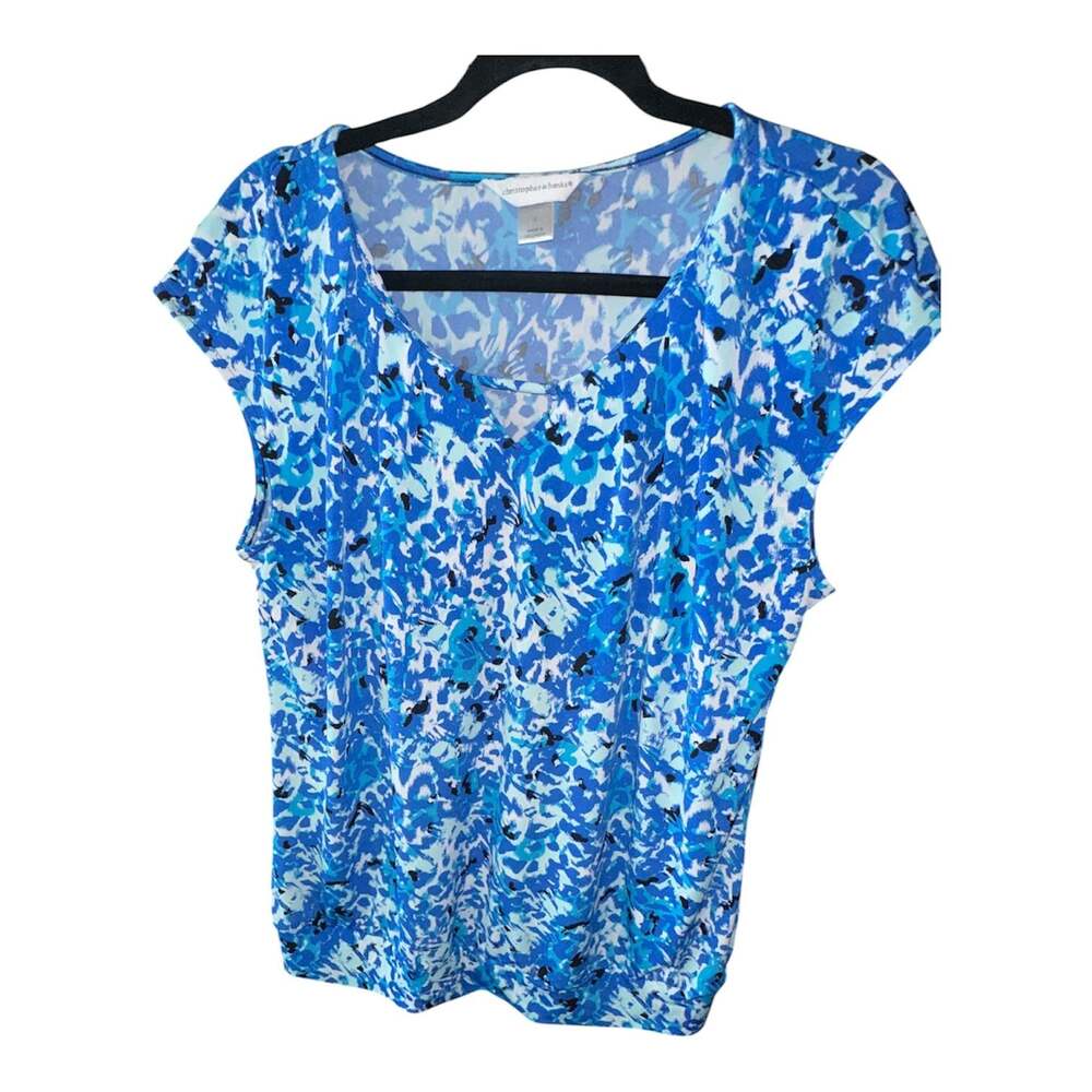 Christopher & Banks Blue Sleeveless Blouse Size L - Picture 4 of 12